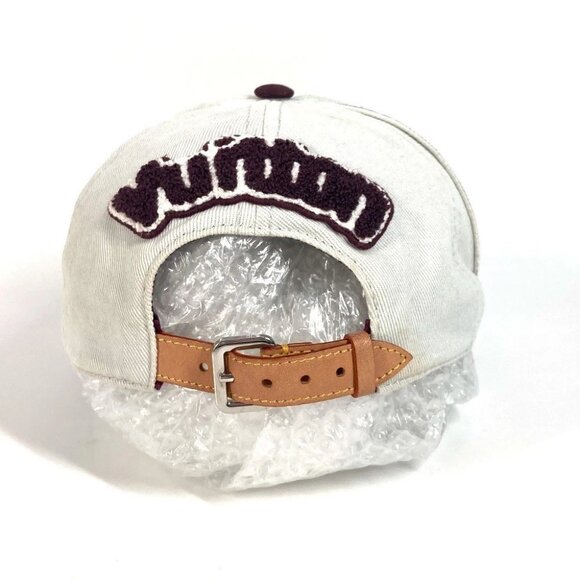 LOUIS VUITTON M7176L Cap League hat cap baseball cap cotton White/wine-red - Picture 11 of 13